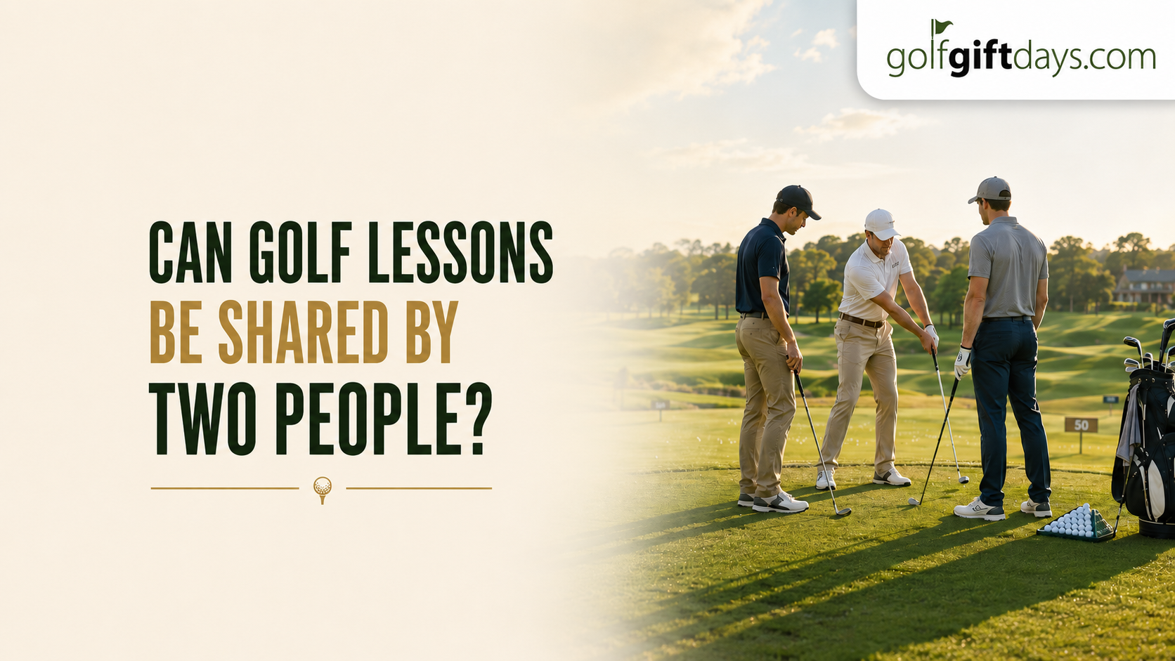 Can golf lessons be shared by two people