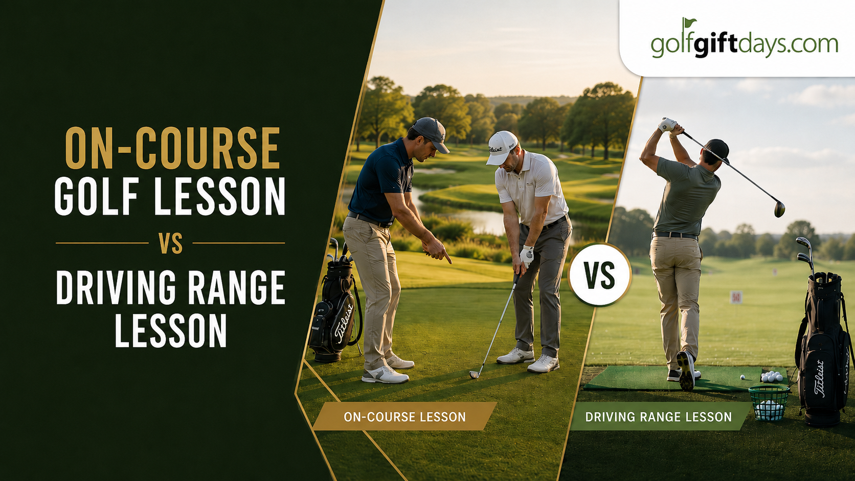 On-Course vs Driving Range Golf Lesson