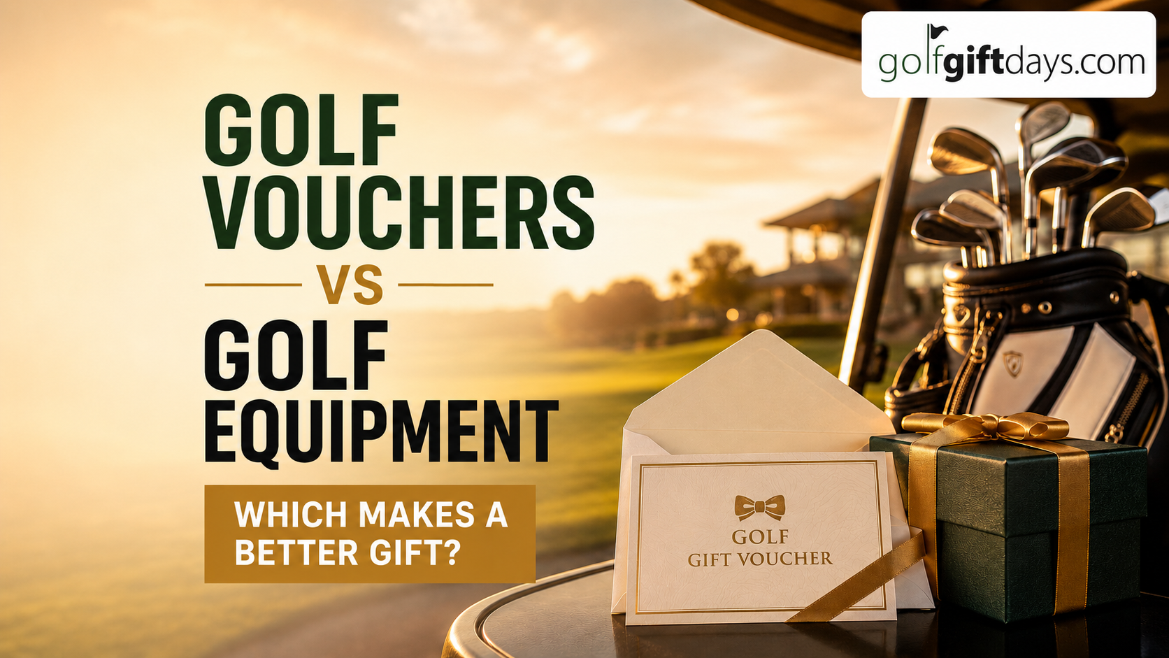 golf vouchers vs golf equipment