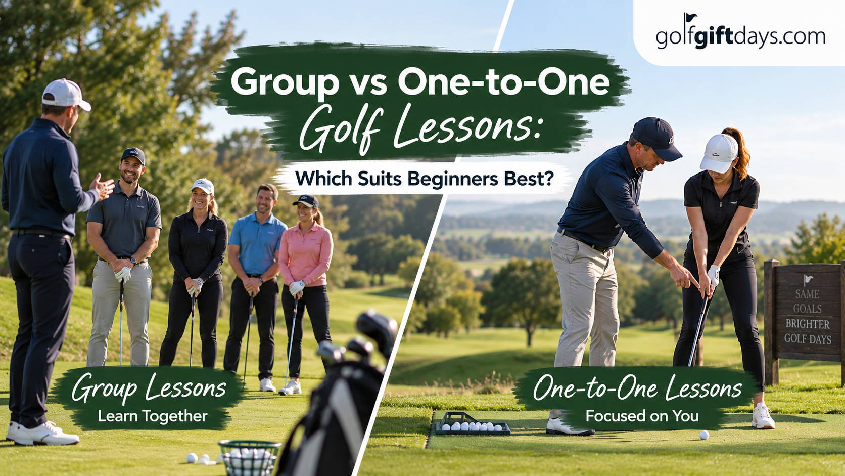 group golf lessons vs private